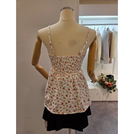 잔꽃 뷔스티에 탑 블라우스