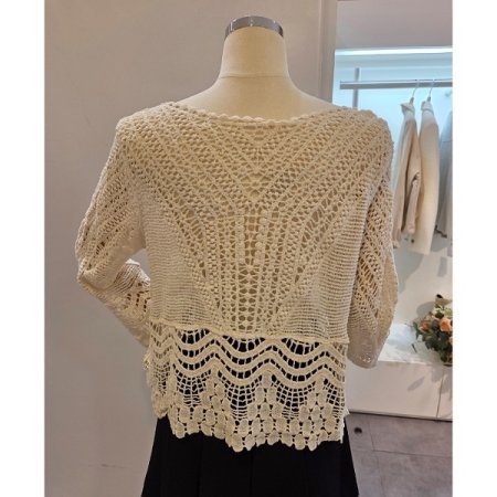 브이넥 뜨개 니트