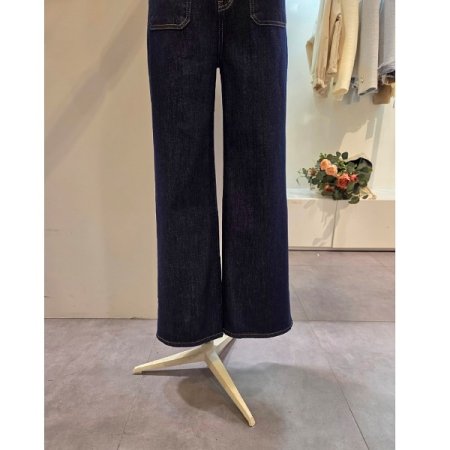 투버튼 빅포켓 와이드 팬츠