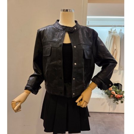 노카라 페이크포켓 레자자켓