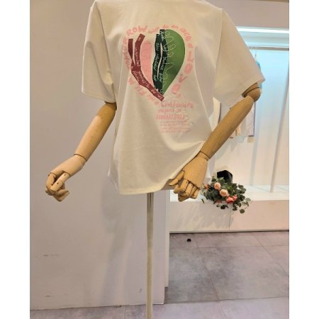 레터링 프린트 반팔 티셔츠