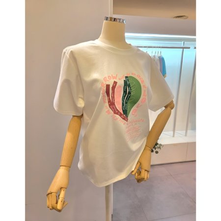 레터링 프린트 반팔 티셔츠