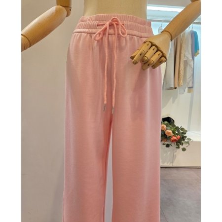 밴딩 무지 와이드 팬츠