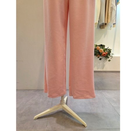 밴딩 무지 와이드 팬츠