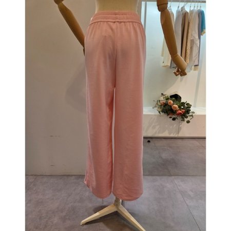 밴딩 무지 와이드 팬츠