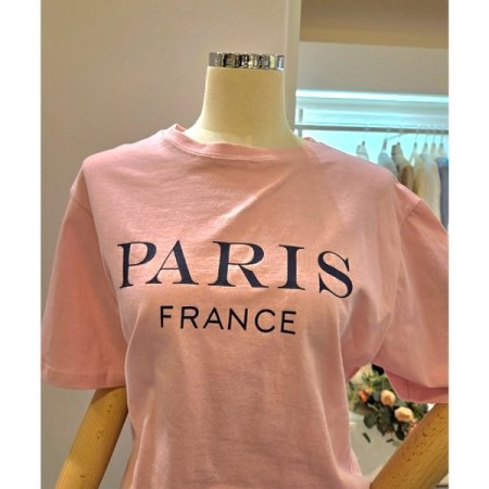 심플 레터링 반팔 티셔츠