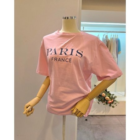 심플 레터링 반팔 티셔츠