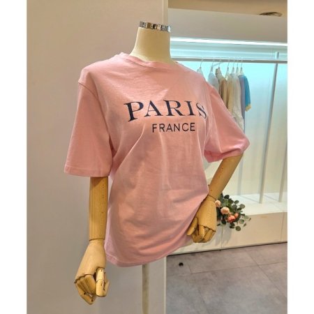 심플 레터링 반팔 티셔츠