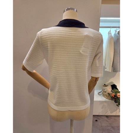 카라 배색 포켓 가디건