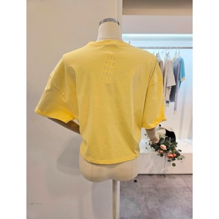 블루 레터링 반팔 티셔츠