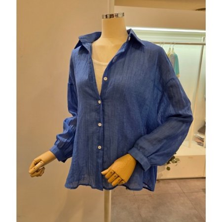 루즈핏 카라 셔츠 탑 세트