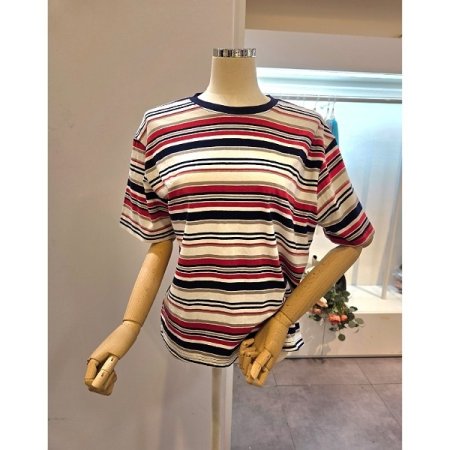 컬러 스트라이프 티셔츠