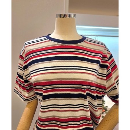 컬러 스트라이프 티셔츠