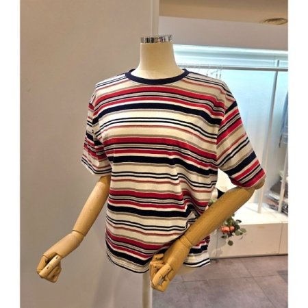 컬러 스트라이프 티셔츠