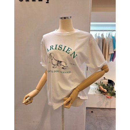 도그 레터링 티셔츠