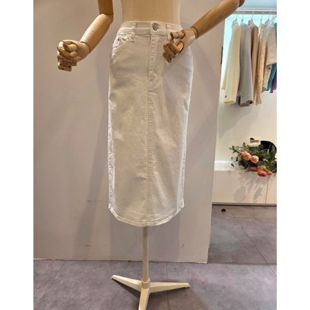 뒷 트임 무지 스커트