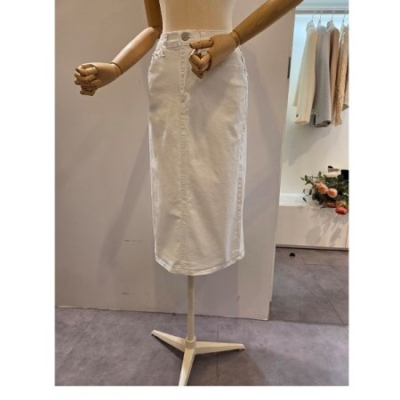 뒷 트임 무지 스커트