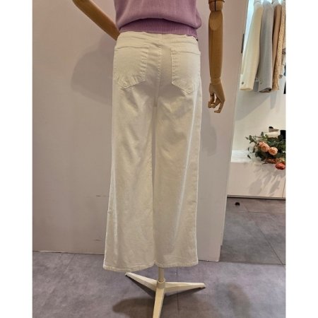 인밴딩 무지 와이드 팬츠