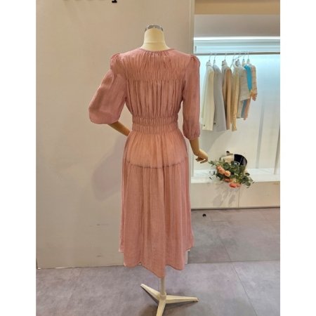 스퀘어넥 셔링 원피스