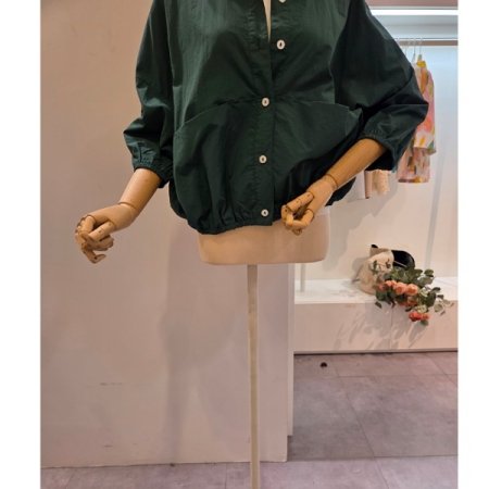 밑단 밴딩 루즈핏 셔츠