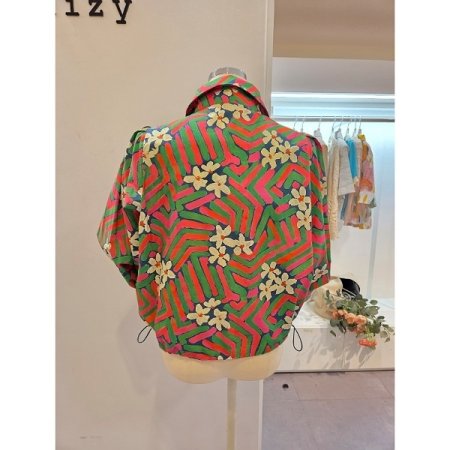 양 스트링 프린트 셔츠