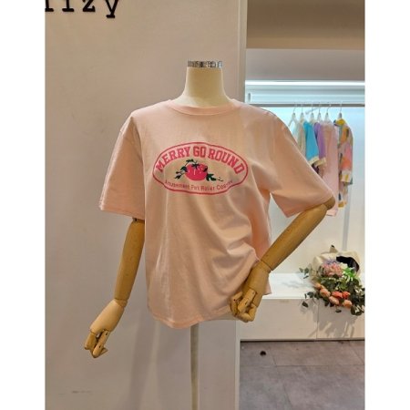 과일 레터링 반팔 티셔츠