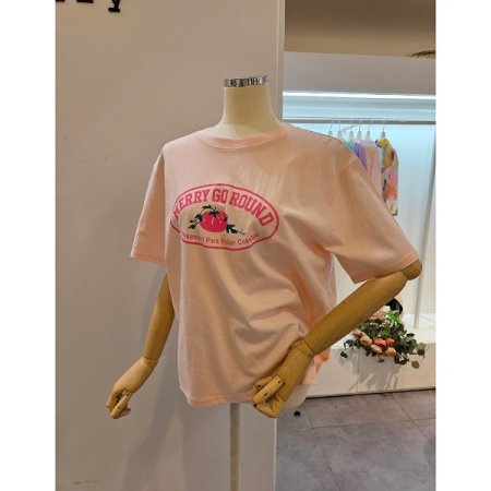 과일 레터링 반팔 티셔츠