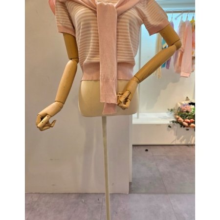 니트어깨숄 스트라이프 니트