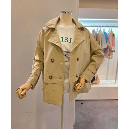 더블 스트링 트렌치 자켓