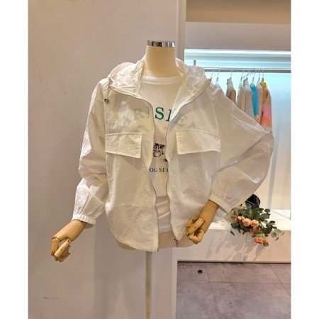 후드넥 포켓 스트링 점퍼