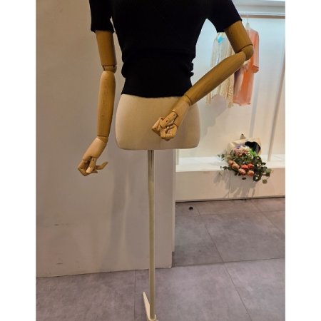 골지 트임 반팔 니트