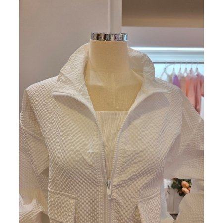 하이넥 스트링 집업 점퍼