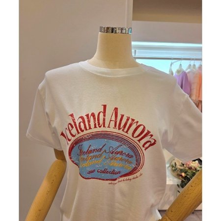 빅 프린팅 라운드 티셔츠