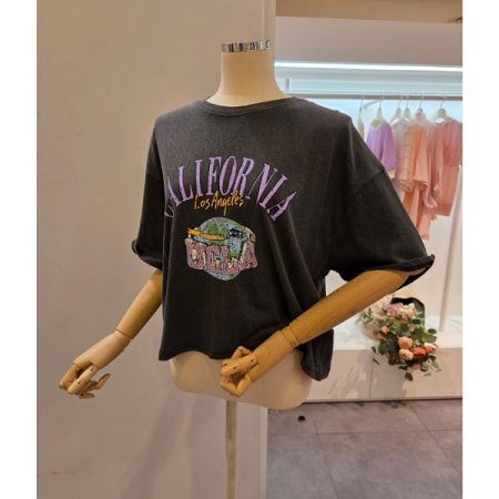 영문 프린팅 오버핏 티셔츠