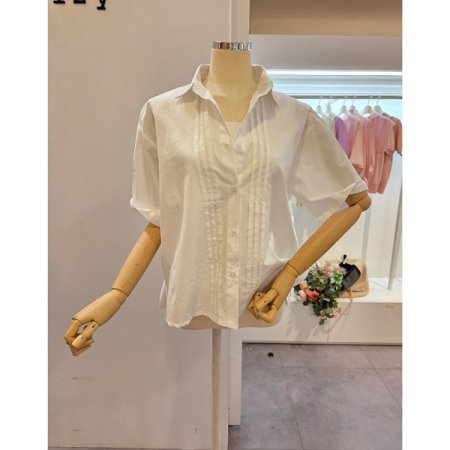 양 트임 카라 셔츠