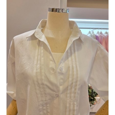 양 트임 카라 셔츠