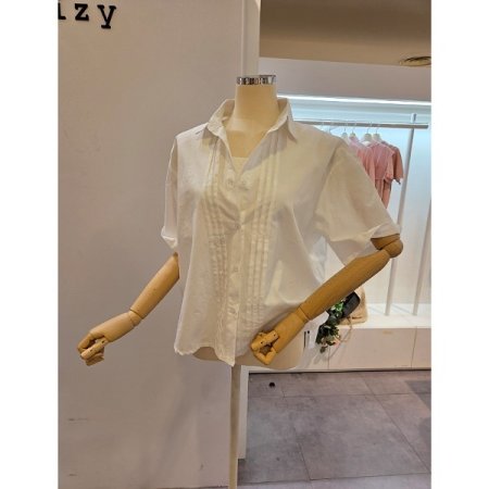 양 트임 카라 셔츠