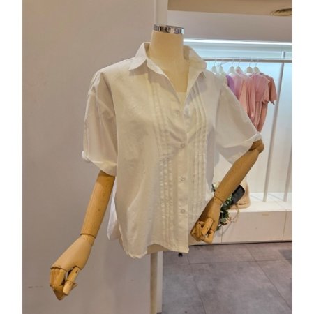 양 트임 카라 셔츠