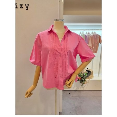 양 트임 카라 셔츠