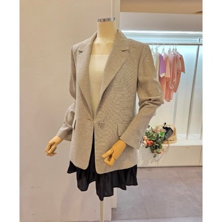 베이직 싱글 하프 자켓