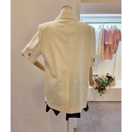 스트라이프 쓰리버튼 자켓