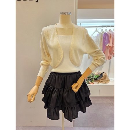 오픈 미니 숏 가디건