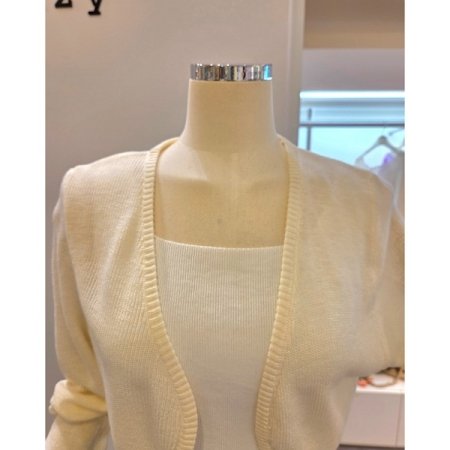 오픈 미니 숏 가디건