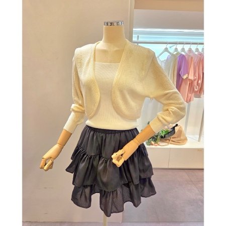 오픈 미니 숏 가디건