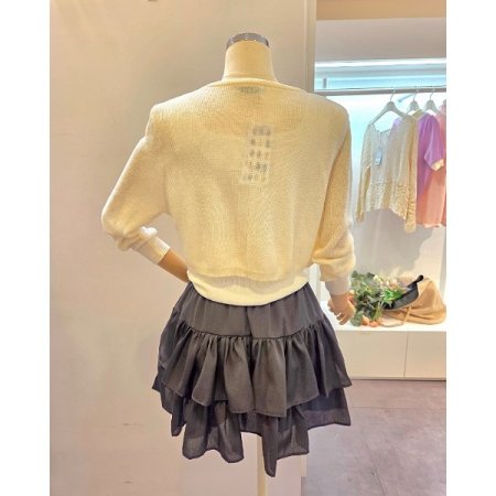 오픈 미니 숏 가디건