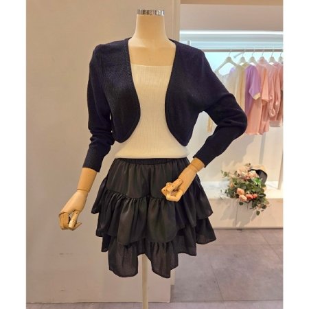 오픈 미니 숏 가디건