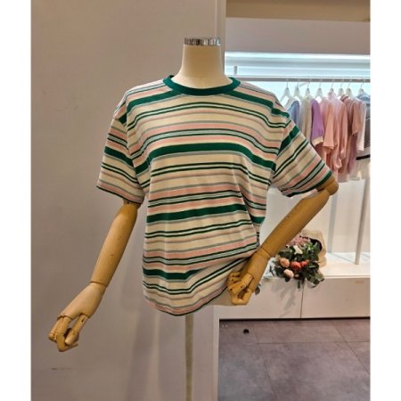 스트라이프 오버핏 티셔츠