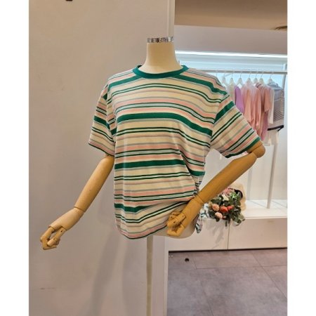 스트라이프 오버핏 티셔츠