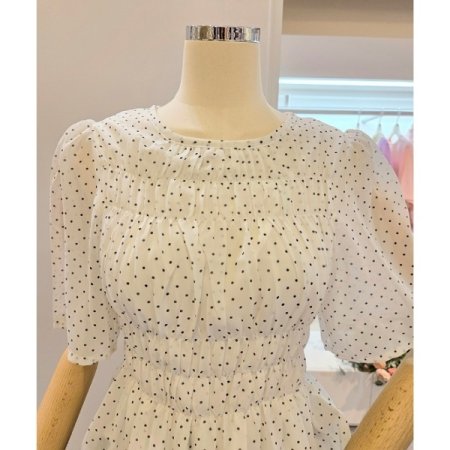도트패턴 블라우스