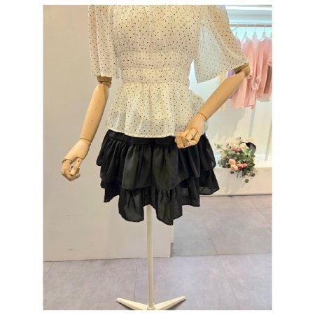 도트패턴 블라우스